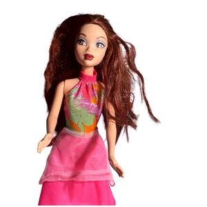 My Scene Nolee‎ Doll Brunette Hair Pink Skirt Halter Top Mattel 2000s